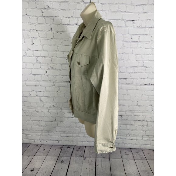 VTG Cleveland Street Beige Collared Button Up Jacket Women’s Size 18 - Picture 3 of 7
